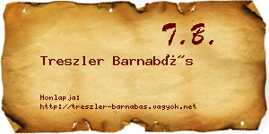 Treszler Barnabás névjegykártya